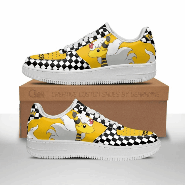 Baskets Air Force 1 Ampharos – Pokémon – Motif damier