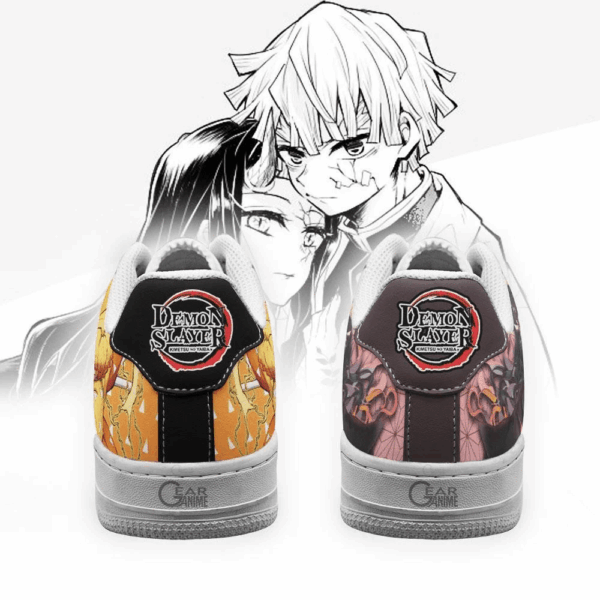 Baskets Air Force 1 Zenitsu & Nezuko – Demon Slayer – Image 3