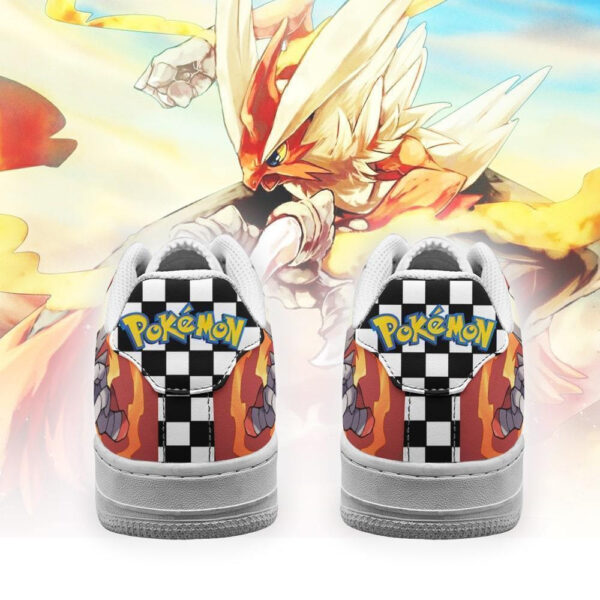 Baskets Air Force 1 Braségali – Pokémon – Motif damier – Image 3
