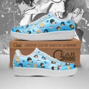 Baskets Air Force 1 Free! Iwatobi Swim Club Chibi – Chaussures d’anime