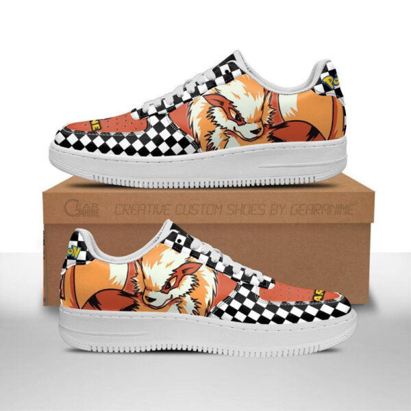 Baskets Air Force 1 Arcanin – Pokémon – Motif damier