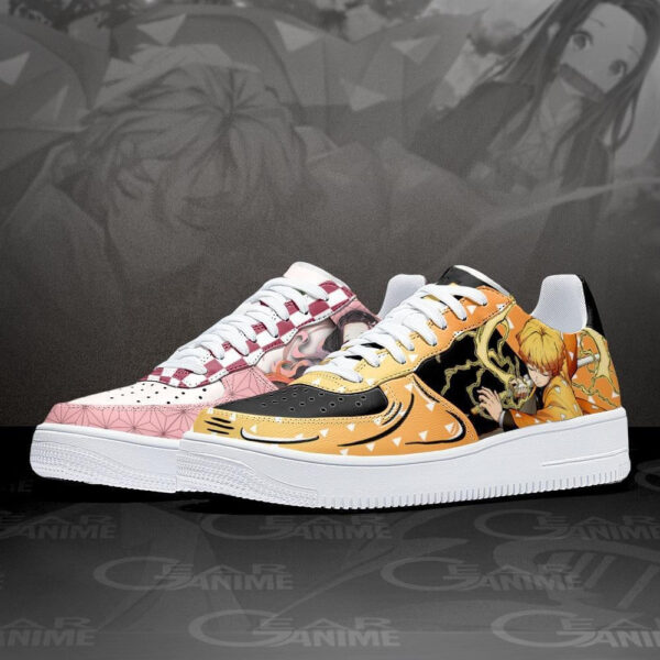 Baskets Air Force 1 Zenitsu & Nezuko – Demon Slayer – Image 2