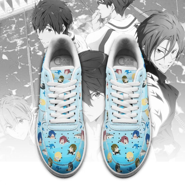 Baskets Air Force 1 Free! Iwatobi Swim Club Chibi – Chaussures d’anime – Image 2