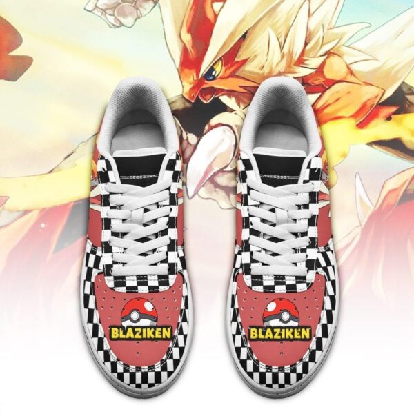 Baskets Air Force 1 Braségali – Pokémon – Motif damier – Image 2
