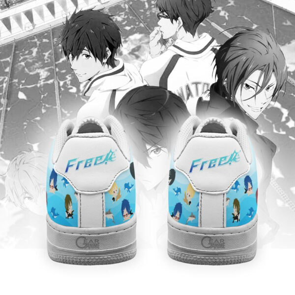 Baskets Air Force 1 Free! Iwatobi Swim Club Chibi – Chaussures d’anime – Image 3