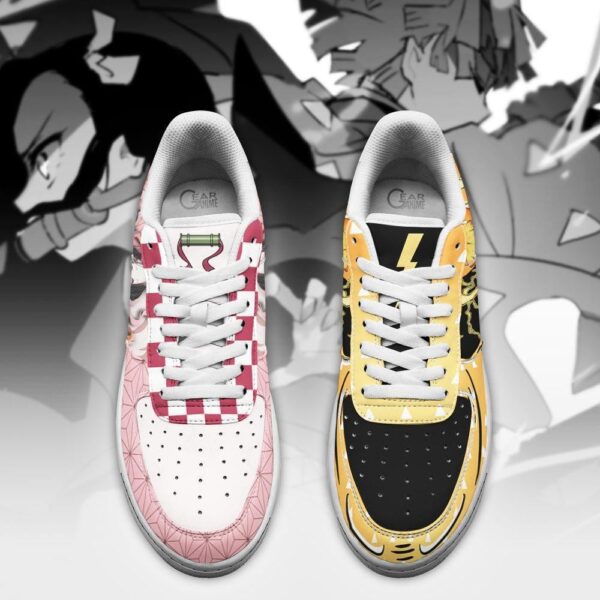 Baskets Air Force 1 Zenitsu & Nezuko – Demon Slayer – Image 4