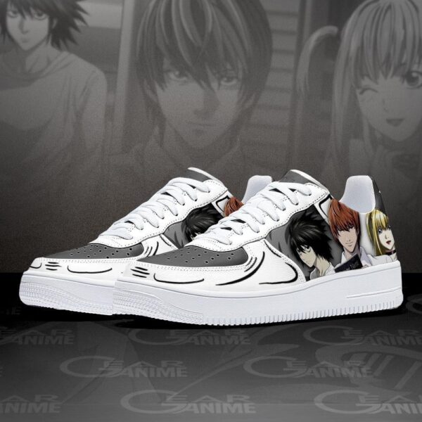 Baskets Air Force 1 Death Note – L, Light Yagami, Misa – Style anime – Image 2