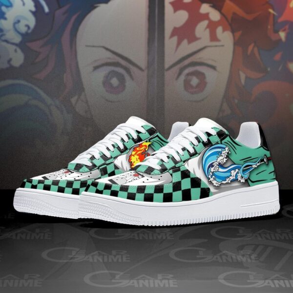 Baskets Air Force 1 Tanjiro – Eau & Respiration solaire – Demon Slayer – Image 2