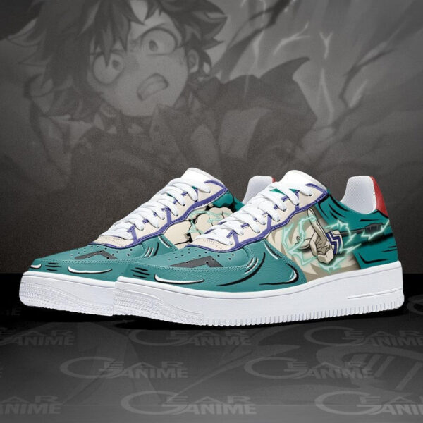Baskets Air Force 1 Deku Delaware Smash – My Hero Academia – Design animé – Image 2