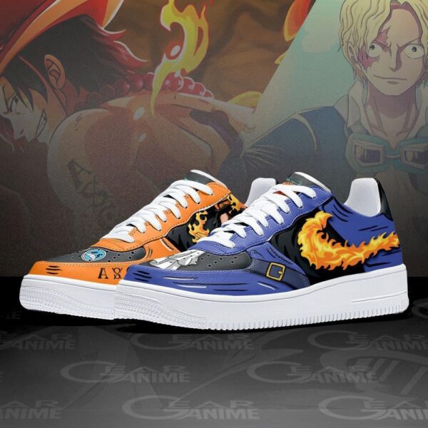 Baskets Air Force 1 Ace & Sabo – Arc Mera‑Mera – One Piece – Image 2