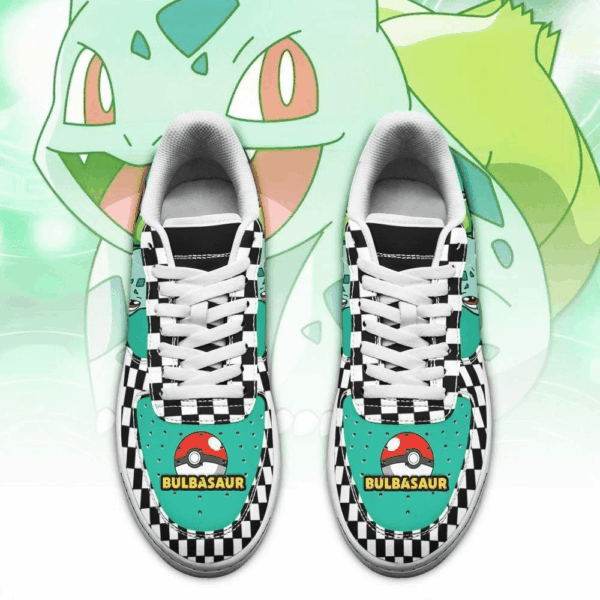 Baskets Air Force 1 Bulbizarre – Pokémon – Motif damier – Image 2