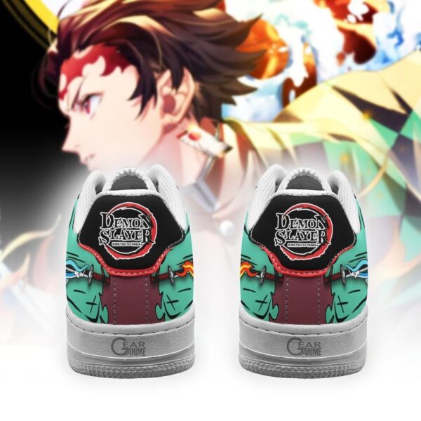 Baskets Air Force 1 Tanjiro – Eau & Respiration solaire – Demon Slayer – Image 4