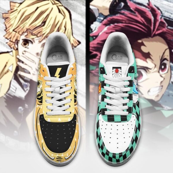Baskets Air Force 1 Tanjiro & Zenitsu – Forme respiratoire – Demon Slayer – Image 3