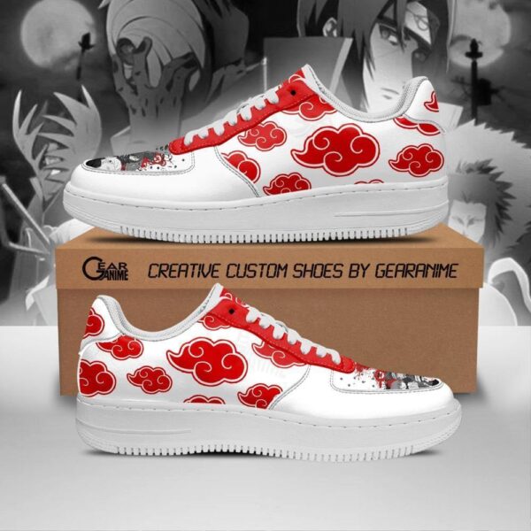 Baskets Air Force 1 Akatsuki – Version blanche - Baskets Naruto
