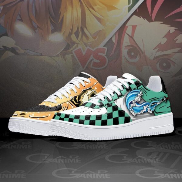 Baskets Air Force 1 Tanjiro & Zenitsu – Forme respiratoire – Demon Slayer – Image 2
