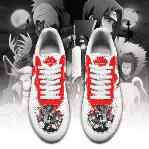 Baskets Air Force 1 Akatsuki – Version blanche - Baskets Naruto – Image 2