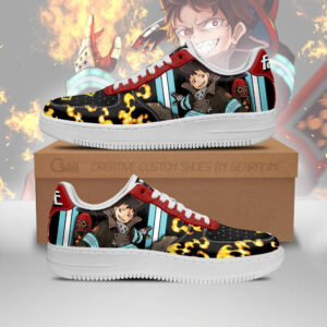 Baskets Air Force 1 Shinra Kusakabe – Fire Force – Chaussures d’anime