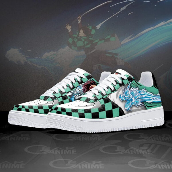 Baskets Air Force 1 Tanjiro – Respiration de l’eau – Demon Slayer – Image 2