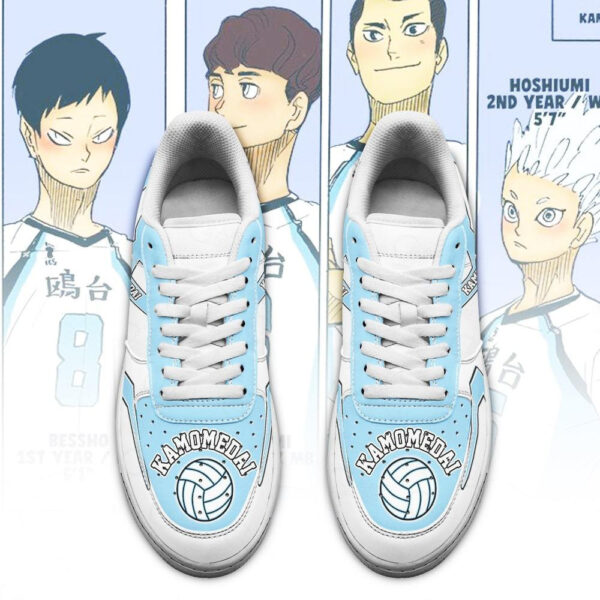 Baskets Air Force 1 Haikyuu!! Kamomedai – Uniforme scolaire – Image 2
