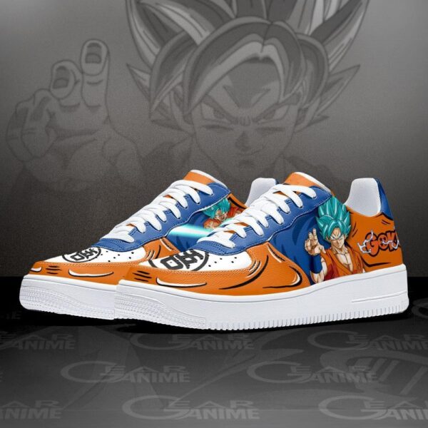 Baskets Air Force 1 Goku Blue – Dragon Ball – Chaussures d’anime – Image 2