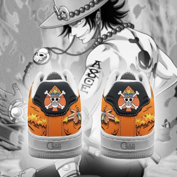 Baskets Air Force 1 Portgas D. Ace – Feu – One Piece – Image 3