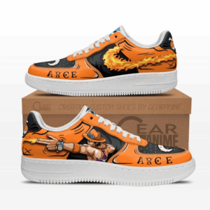Baskets Air Force 1 Portgas D. Ace – Feu – One Piece