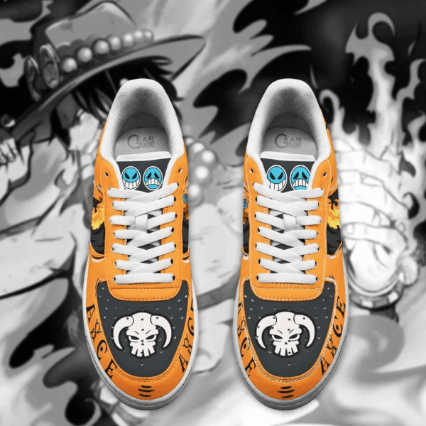 Baskets Air Force 1 Portgas D. Ace – Feu – One Piece – Image 4
