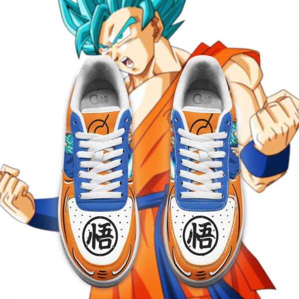 Baskets Air Force 1 Goku Blue – Dragon Ball – Chaussures d’anime – Image 4