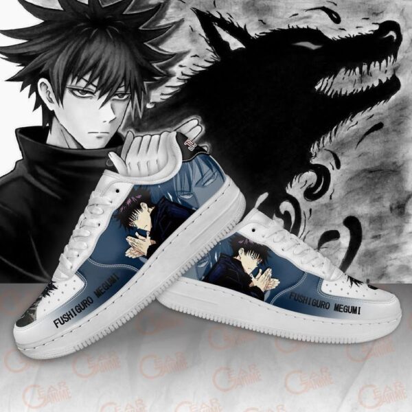 Baskets Air Force 1 Megumi Fushiguro – Jujutsu Kaisen – Chaussures d’anime – Image 4