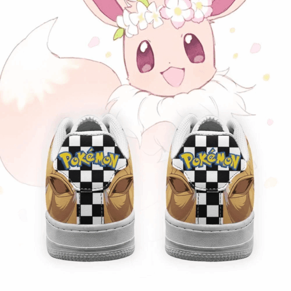 Baskets Air Force 1 Évoli – Pokémon – Motif damier – Image 3