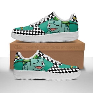 Baskets Air Force 1 Bulbizarre – Pokémon – Motif damier