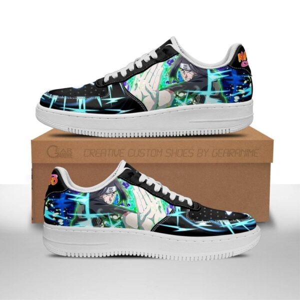 Baskets Air Force 1 Neji Hyuga – Chaussures cuir (Naruto)