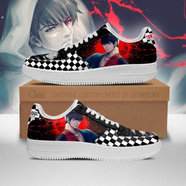 Baskets Air Force 1 Koutarou – Tokyo Ghoul – Motif damier