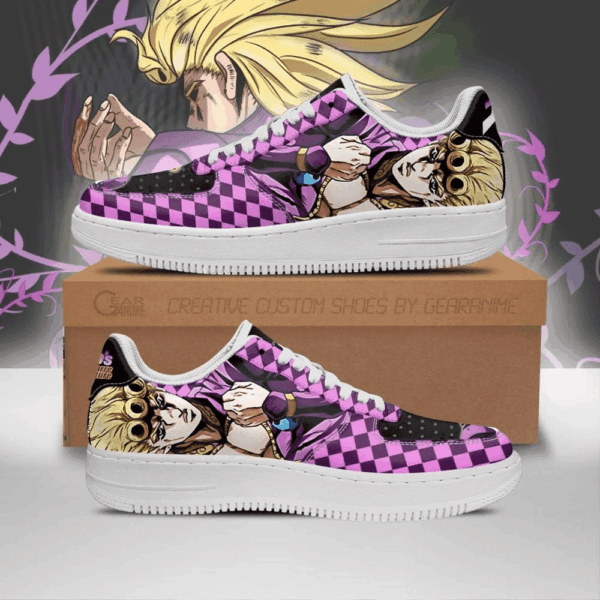 Baskets Air Force 1 Giorno Giovanna – JoJo’s Bizarre Adventure – Chaussures d’anime