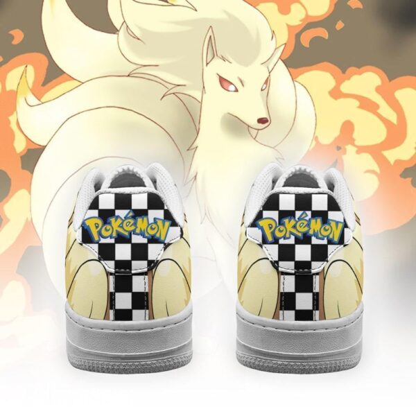 Baskets Air Force 1 Ninetales – Pokémon – Motif damier – Image 3