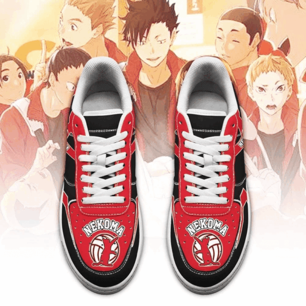 Baskets Air Force 1 Haikyuu!! Nekoma – Uniforme scolaire – Image 2
