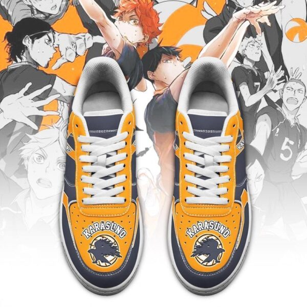 Baskets Air Force 1 Haikyuu!! Karasuno – Uniforme scolaire – Image 2