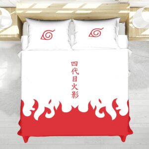 Housse De Couette Manteau du 4e Hokage Shippuden Parure de lit Ensemble De Literie
