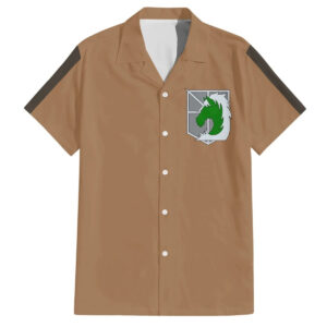 Chemise hawaïenne Brigade Spéciale – L’Attaque des Titans - Maison Otaku