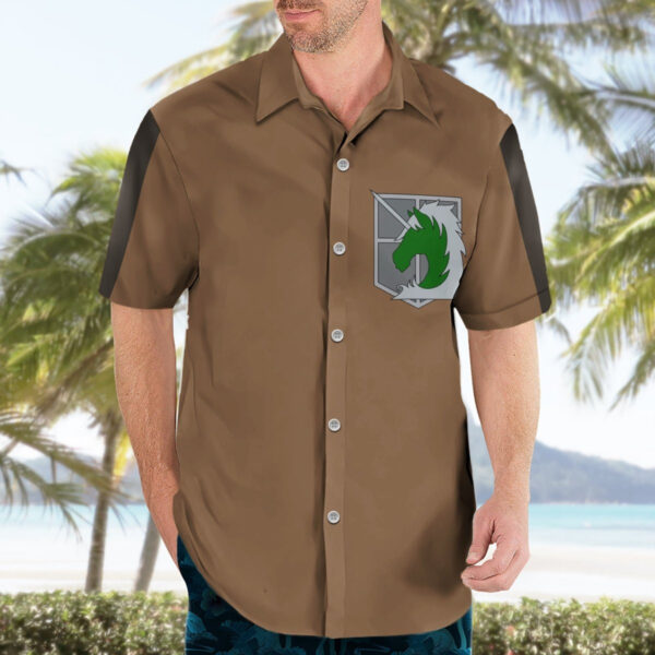Chemise hawaïenne Brigade Spéciale – L’Attaque des Titans - Maison Otaku – Image 3