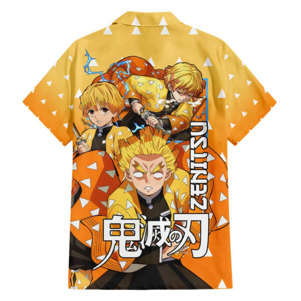Chemise hawaïenne Zenitsu avec haori - Demon Slayer - Maison Otaku – Image 2