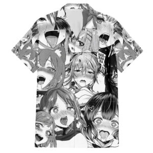 Chemise hawaïenne collage Ahegao - Manga - Maison Otaku