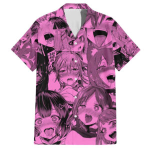Chemise hawaïenne Ahegao - style manga - Maison Otaku