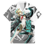 Chemise hawaïenne Aigis – Persona – style cyber – Maison Otaku
