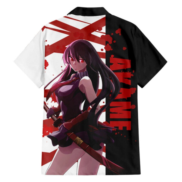Chemise hawaïenne Akame - Akame ga Kill! - style grunge sanglant - Maison Otaku – Image 2