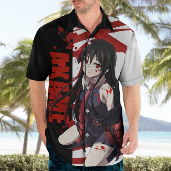Chemise hawaïenne Akame - Akame ga Kill! - style grunge sanglant - Maison Otaku – Image 3