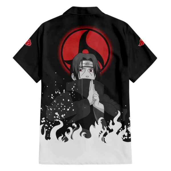 Chemise hawaïenne Itachi Uchiwa - double motif - Akatsuki - Maison Otaku – Image 2