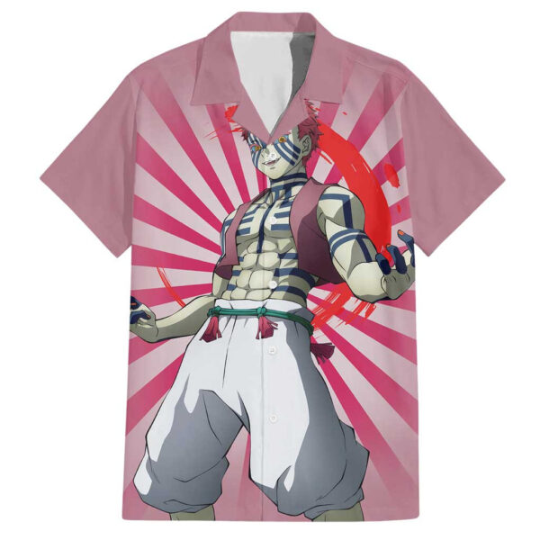Chemise hawaïenne Akaza - Demon Slayer - Maison Otaku