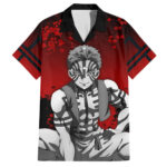 Chemise hawaïenne Akaza – Demon Slayer – art japonais – Maison Otaku
