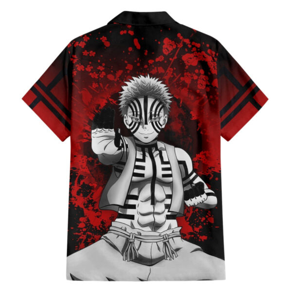 Chemise hawaïenne Akaza - Demon Slayer - art japonais - Maison Otaku – Image 2